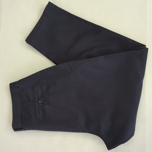 L.L. Bean Original Fit Cotton Twill Pants 14P Navy Blue - Picture 1 of 14